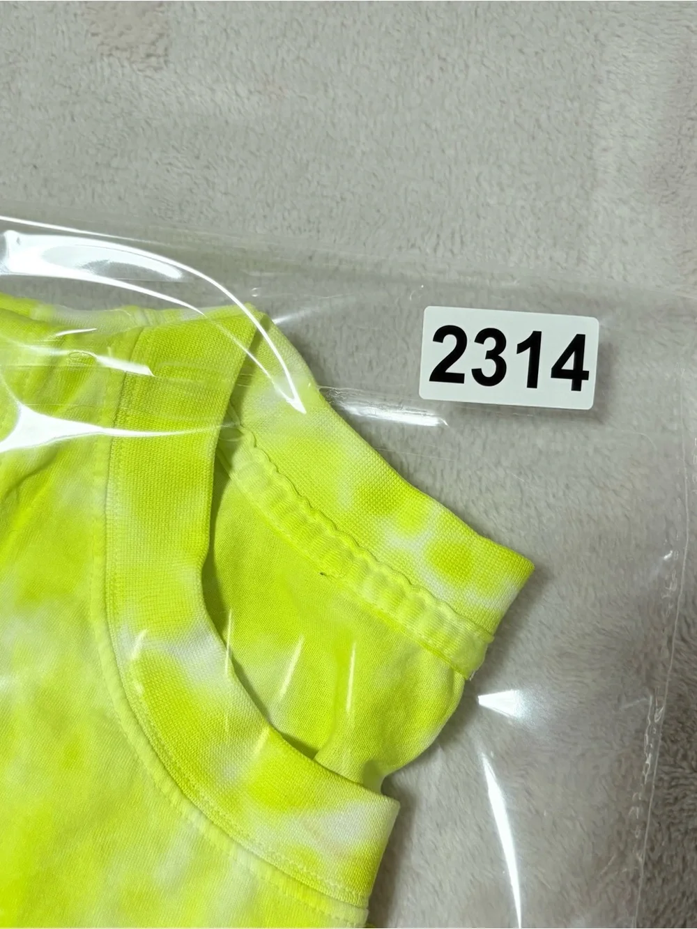 LULULEMON All Yours Cropped Tank Top Marmoleado TieDye Eccentric Lime muscle tee